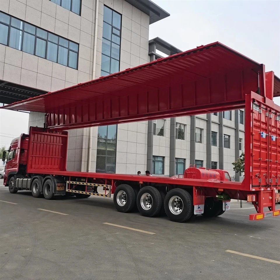3 Axis 40 Foot Open Wing Cargo Trailer factory