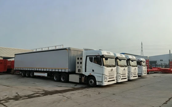 3 Axis Freight Transport Side Curtain Semi Trailer