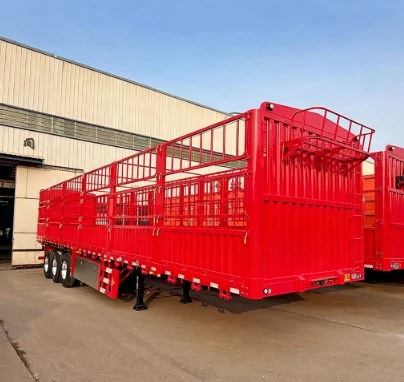 3 Axis Steel Cargo Guardrail Semi Trailer