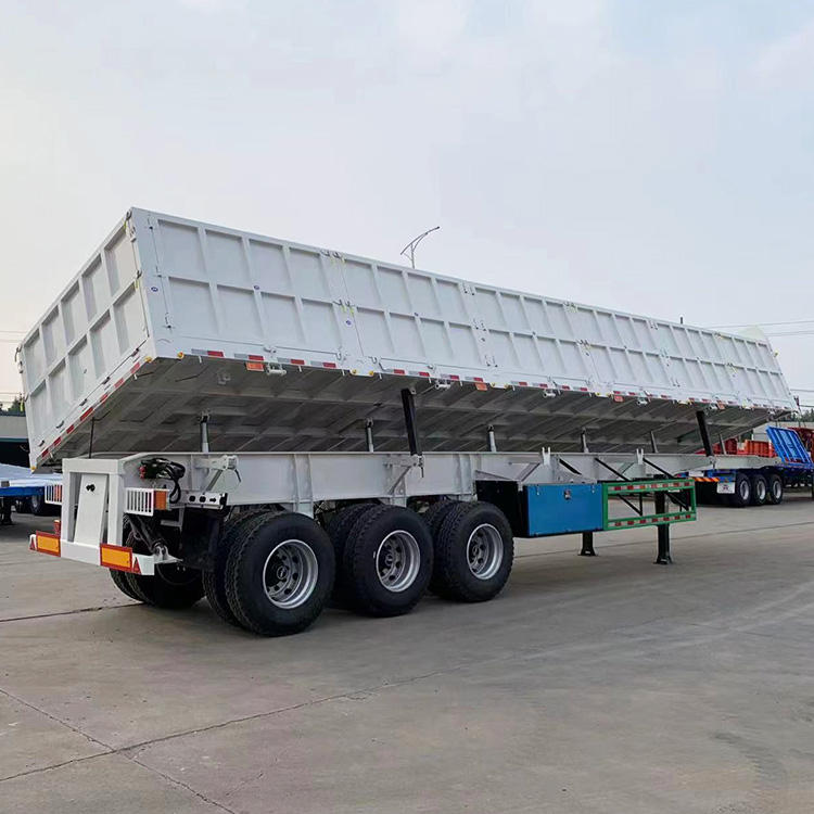 3 Axle Grain Bulk Cargo Transport Rollover Semi Trailer