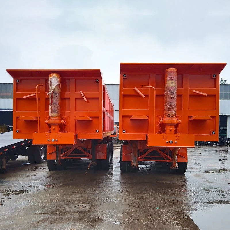 3 Axle Rear Dump Semi Trailer With A Load Capacity Of 50 Tons factory