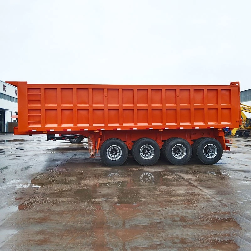 3 Axle Rear Dump Semi Trailer With A Load Capacity Of 50 Tons suppliers