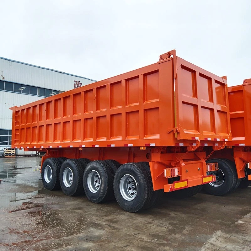 3 Axle Rear Dump Semi Trailer With A Load Capacity Of 50 Tons price