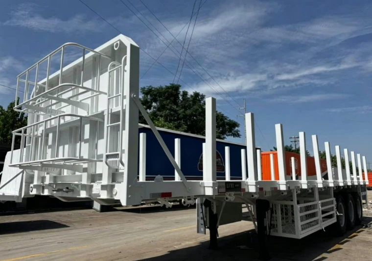 3 Axle Semi Trailer For Transporting Firewood factory