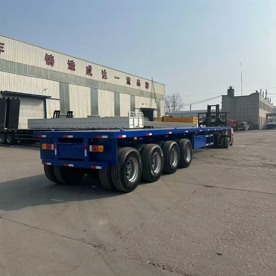 4 Axis 40 Foot Flatbed Container Semi Trailer best