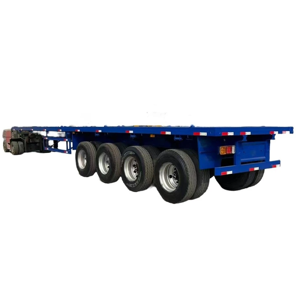 4 Axis 40 Foot Flatbed Container Semi Trailer high quality