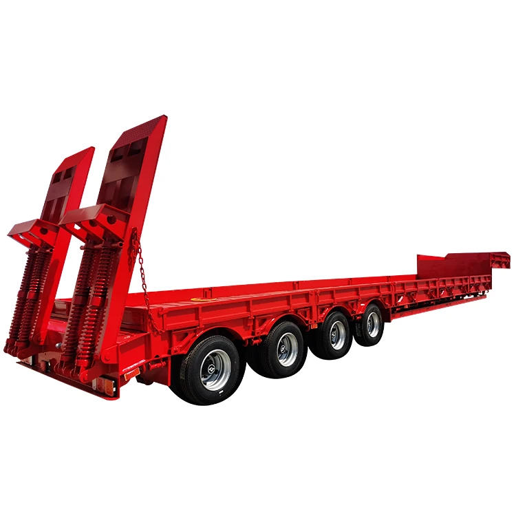Gooseneck 4 Axle Low Flatbed Semi Trailer
