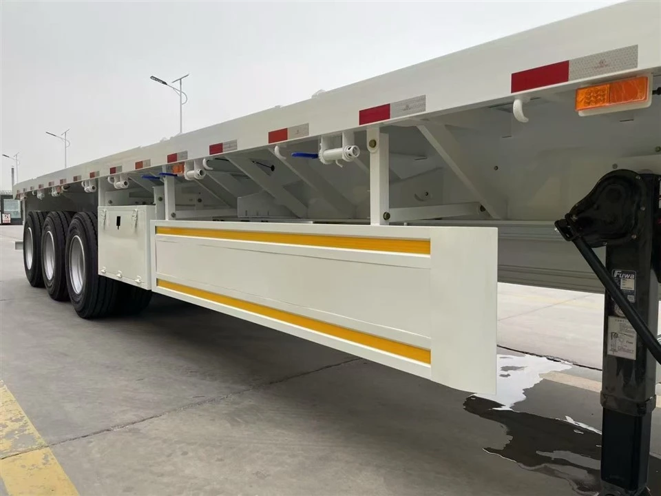 40 ton three axle flatbed semi trailer factory