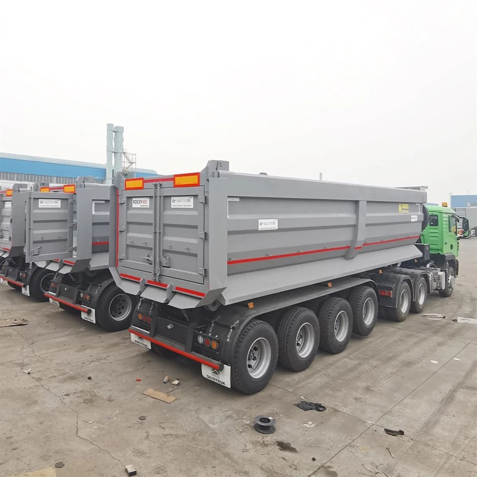 Chinese Made Rear Flip Semi Trailer price