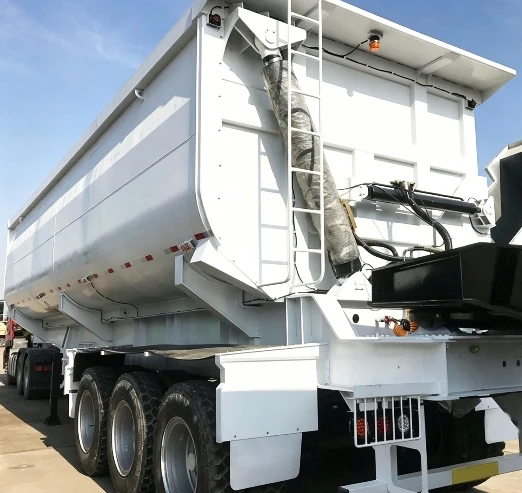 Flip Dump Semi-trailer With 3 Axles factory