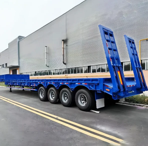 Four Axle Heavy Equipment Transport Semi Trailer