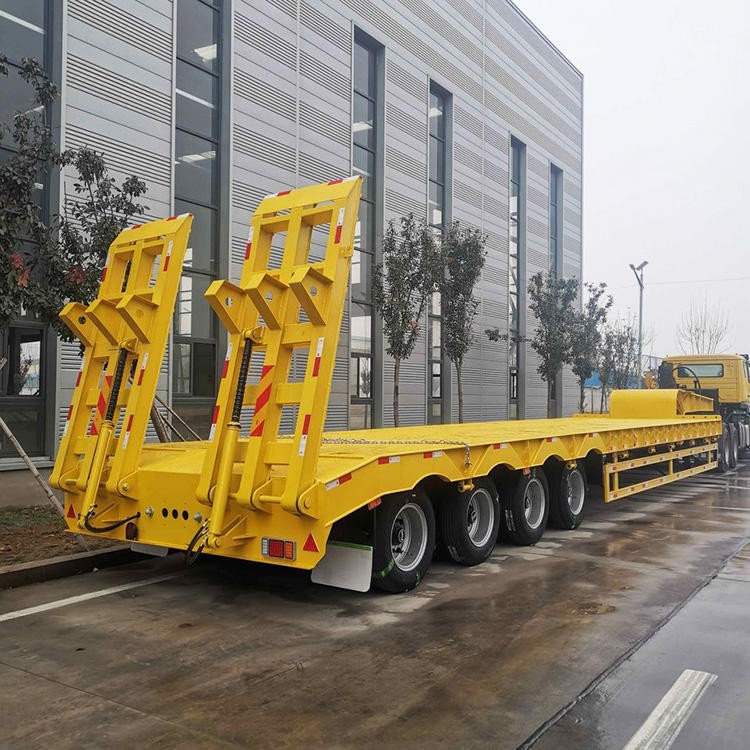 Four Axle Heavy Equipment Transport Semi Trailer high quality