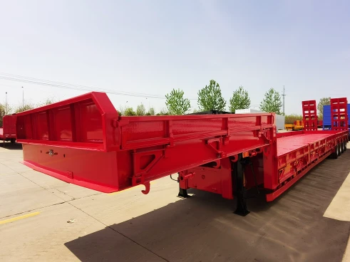 Gooseneck 4 Axle Low Flatbed Semi Trailer price