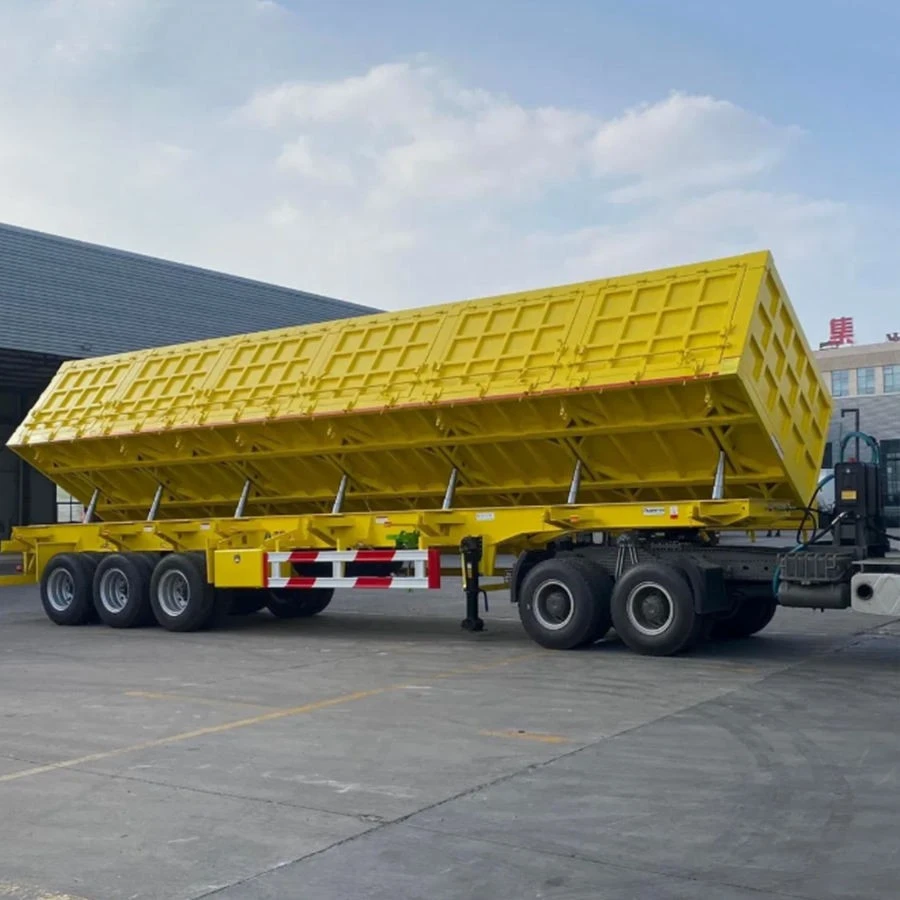 Grain/bulk Cargo Transportation Side Flip Dump Semi Trailer factory