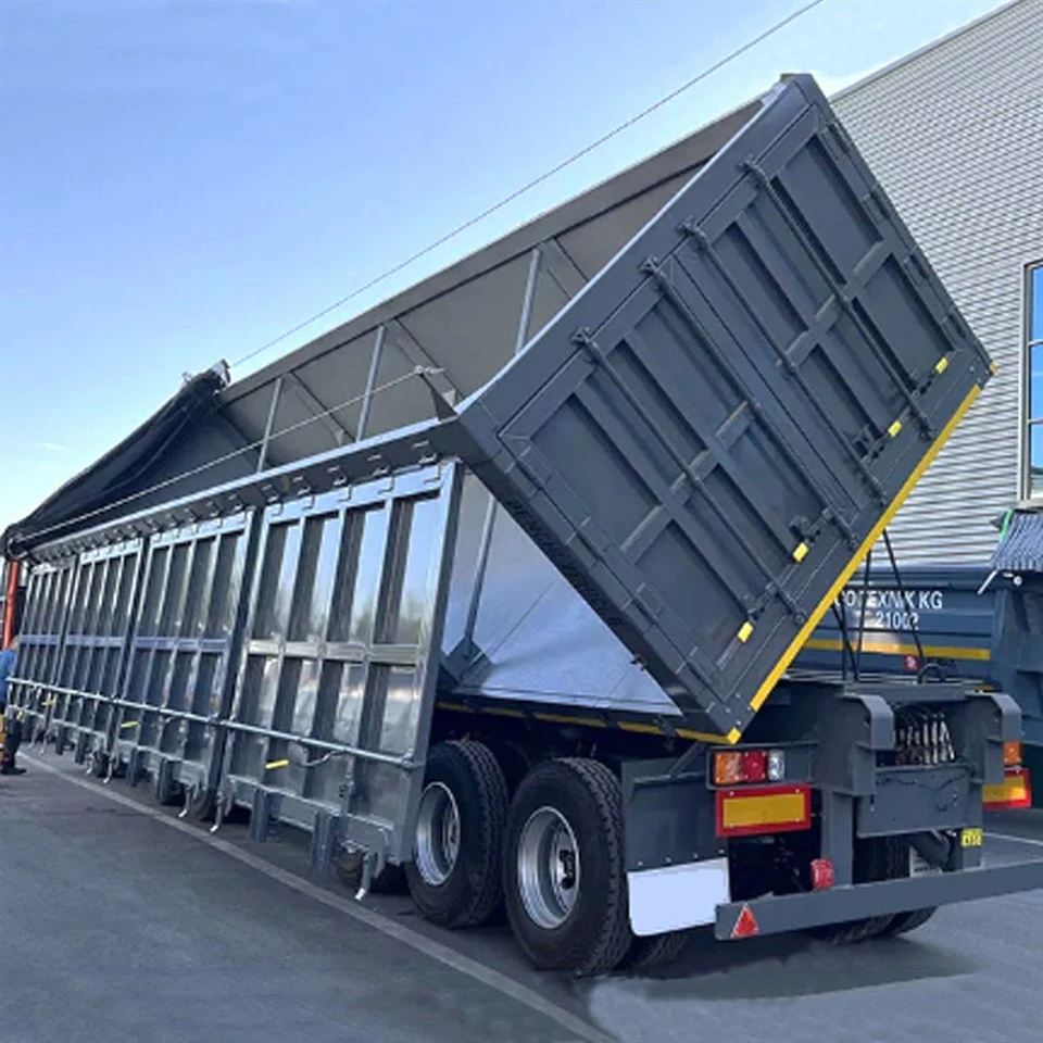 Grain/bulk Cargo Transportation Side Flip Dump Semi Trailer