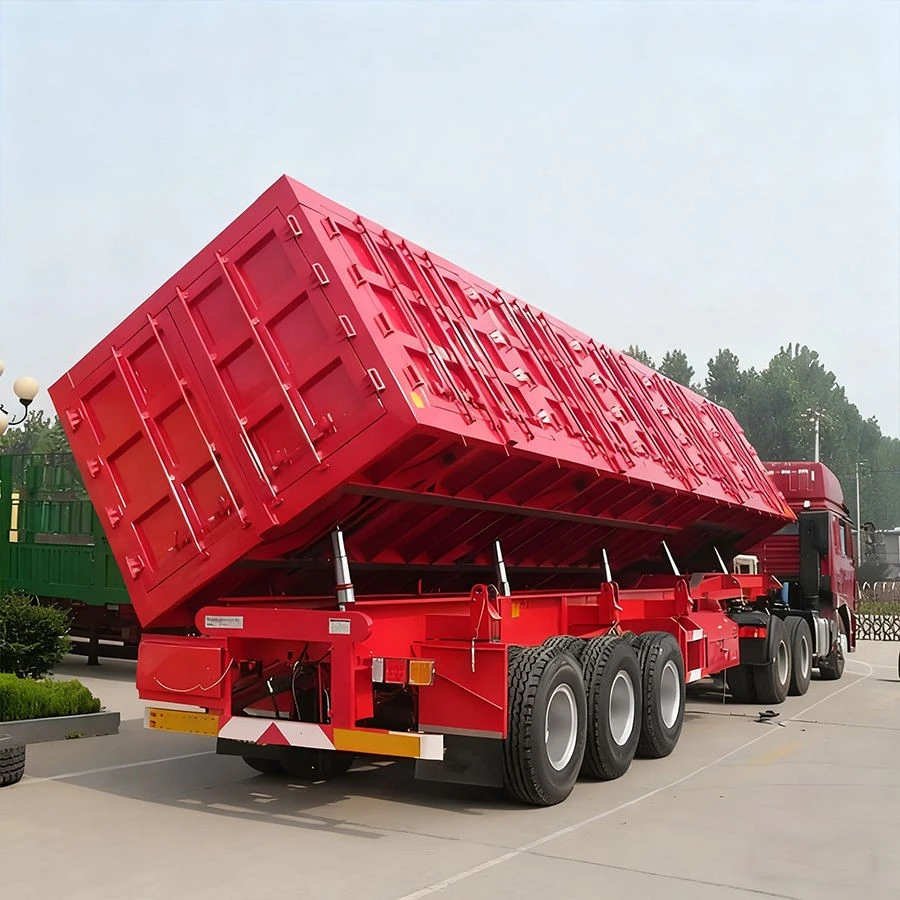 Grain/bulk Cargo Transportation Side Flip Dump Semi Trailer best