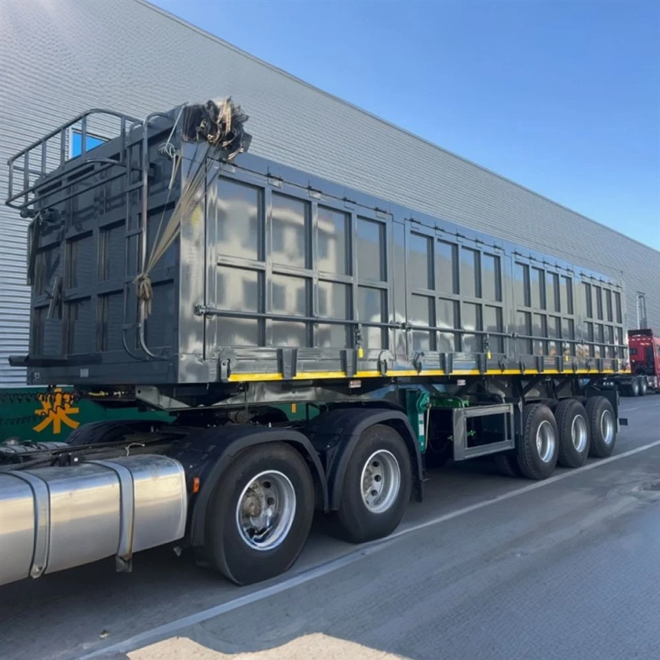 Grain/bulk Cargo Transportation Side Flip Dump Semi Trailer suppliers
