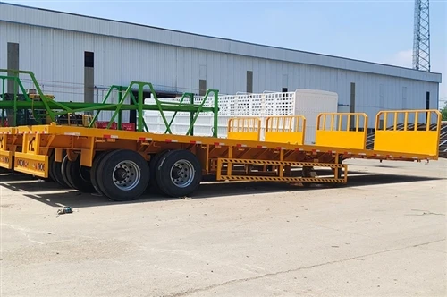 Heavy Duty Flatbed Semi Trailer Ready For Export