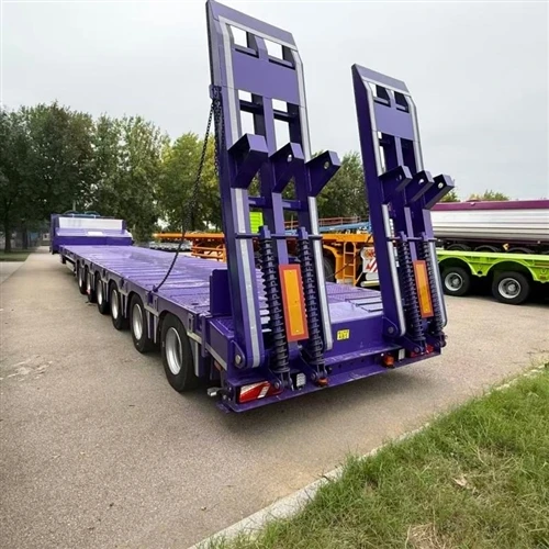 6‑Axle Low Bed Semi‑Trailer With Hydraulic Ramps For Heavy Machinery Transport