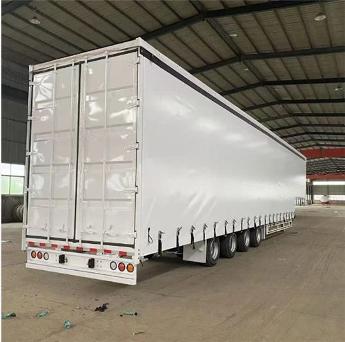 New 4 Axle Curtain Side Semi Trailer For Dry Cargo Transportation Export